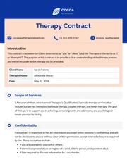 Therapy Contract Template - Seite 1