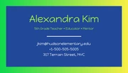 Gradient Education Personal Business Card - Page 1