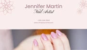 Modern Soft Pink Business Card Art-Nail - Page 2