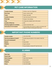 Pet Sitting Contract Template - page 2