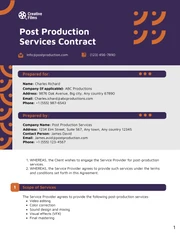 Post Production Contract Template - page 1