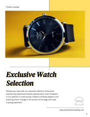 Yellow Pastel Minimalist Best Watch Product Catalog - Page 1
