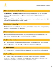 Podcast Advertising Contract Template - page 3