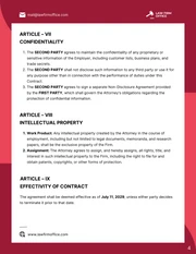 Attorney Employment Contract Template - page 4