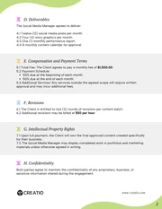 Freelance Social Media Contract Template - صفحة 2
