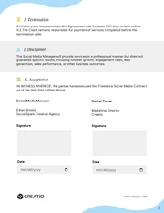 Freelance Social Media Contract Template - صفحة 3