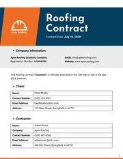 Roofing Contract Template - Seite 1