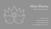 Grey Minimalist Yoga Business Card - Page 2