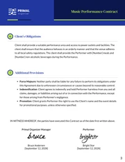 Music Performance Contract Template - Seite 3