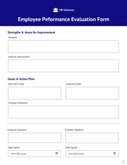 Blue and White Simple Evaluation Forms - Page 2