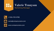 Navy And Orange Modern Professional Luxury Marketing Business Card - Page 2
