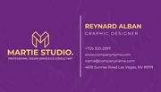 Dark Purple Modern Texture Graphic Design Business Card - Page 2
