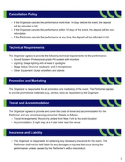 Live Performance Contract Template - Page 2