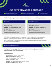 Live Performance Contract Template - Pagina 1