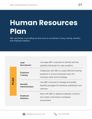 Navy Blue And Yellow Modern Resource Plan - Page 1
