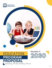 Education Program Proposal - Page 1