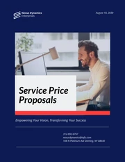Service Price Proposals - Page 1