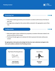 Plumbing Contract Template - Pagina 4