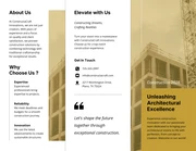 Yellow and White Simple Clean Minimalist Construction Brochure - Page 1