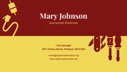 Modern Maroon Business Card Electrician - Seite 2