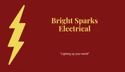Modern Maroon Business Card Electrician - Page 1