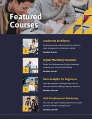 Simple Deep Blue and Yellow Course Catalog - Page 2