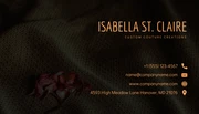 Black Modern Texture Fashion Business Card - Page 2