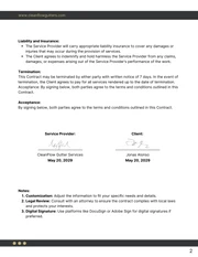 Gutter Cleaning Contract Template - Page 2