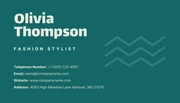 Teal And Beige Minimalist Chic Fashion QR Code Business Card - Page 2
