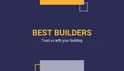Purple And Yellow Minimalist construction business cards - Page 2
