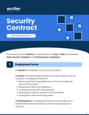 Security Contract Template - صفحة 1