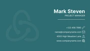 Teal Simple Corporate Business Card - Seite 2
