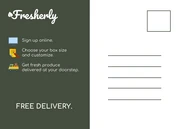 Vegetable Delivery Business Postcard - صفحة 2
