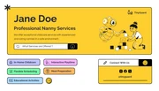 Nanny Services Business Card - Page 1