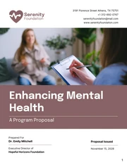 Brown White Minimalist Mental Healthcare Proposal - Page 1