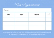 White Modern Aesthetic Appointment Card - Seite 2