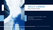 Blue Modern Real Estate Business Card - Página 1