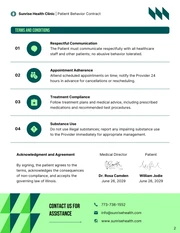 Patient Behavior Contract Template - page 2