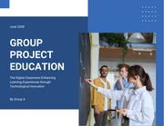 Simple Blue Group Project Education Presentation - page 1