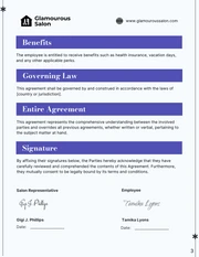 Cook Employment Contract Template - page 3