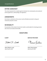 Landscape Maintenance Contract Template - page 5