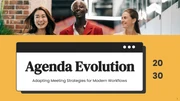 Black and Yellow Agenda Presentation - Page 1