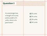 Cream, Green and Orange Minimalist Quiz Math Presentation - Page 3