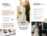 Cream and Beige Wedding Tri-fold Brochure - Page 2