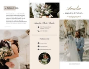 Cream and Beige Wedding Tri-fold Brochure - Page 1
