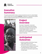 Magenta and Grey Modern Simple Grant Formal Proposal - Page 2