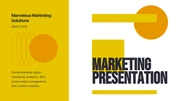 Simple Yellow And Orange Marketing Presentation - Page 1