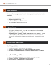 Equipment Maintenance Contract Template - Seite 2