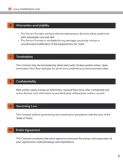 Equipment Maintenance Contract Template - page 3