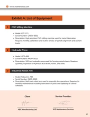 Equipment Maintenance Contract Template - Seite 4